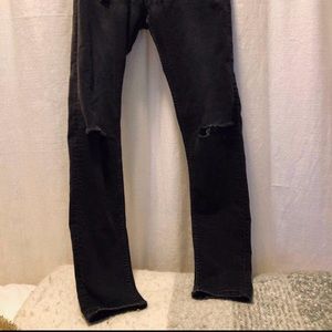 Black H&M skinny ripped jeans